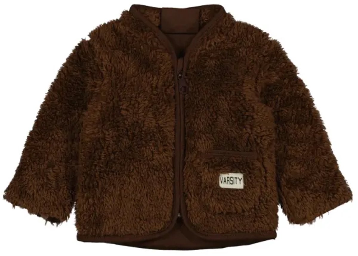 B.E.S.S Bay jongens teddy jasje bruin maat 80