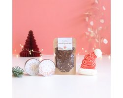 Brievenbuscadeau Kerst Relatiegeschenk - Brievenbus Kerstpakket - Kerstcadeau Brievenbus - Kerst Thee - Meringue Kerstmuts - Kerst Waxinelichtje - Kerstattentie Klanten - Kerst Cadeau