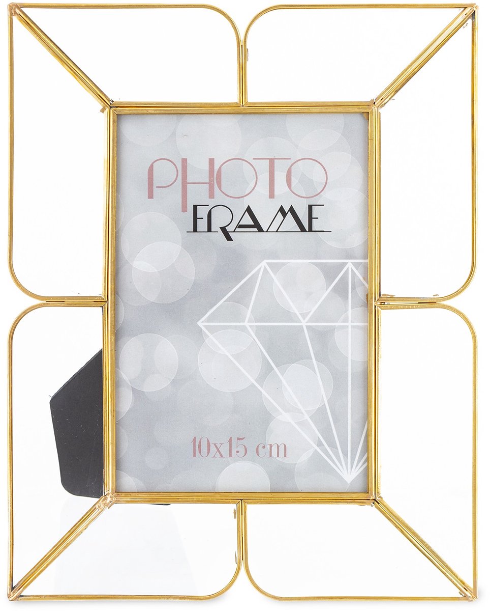 Elegante gouden fotolijst 10x15 - Glamour Stijl