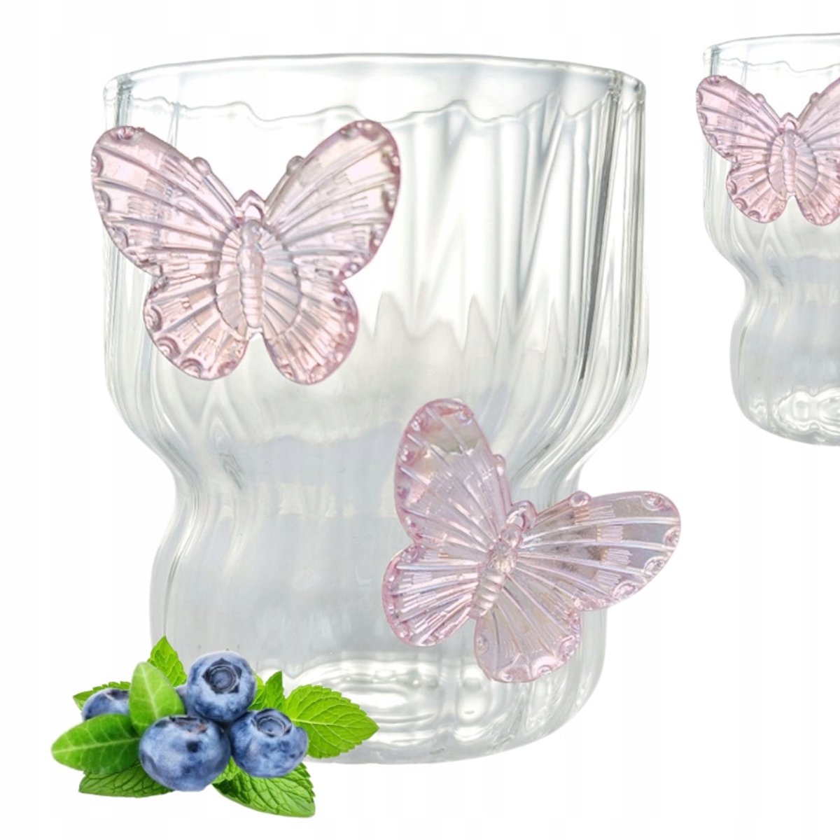 Glazen Mok met Motief - 260ml - Elegante drinkglazen