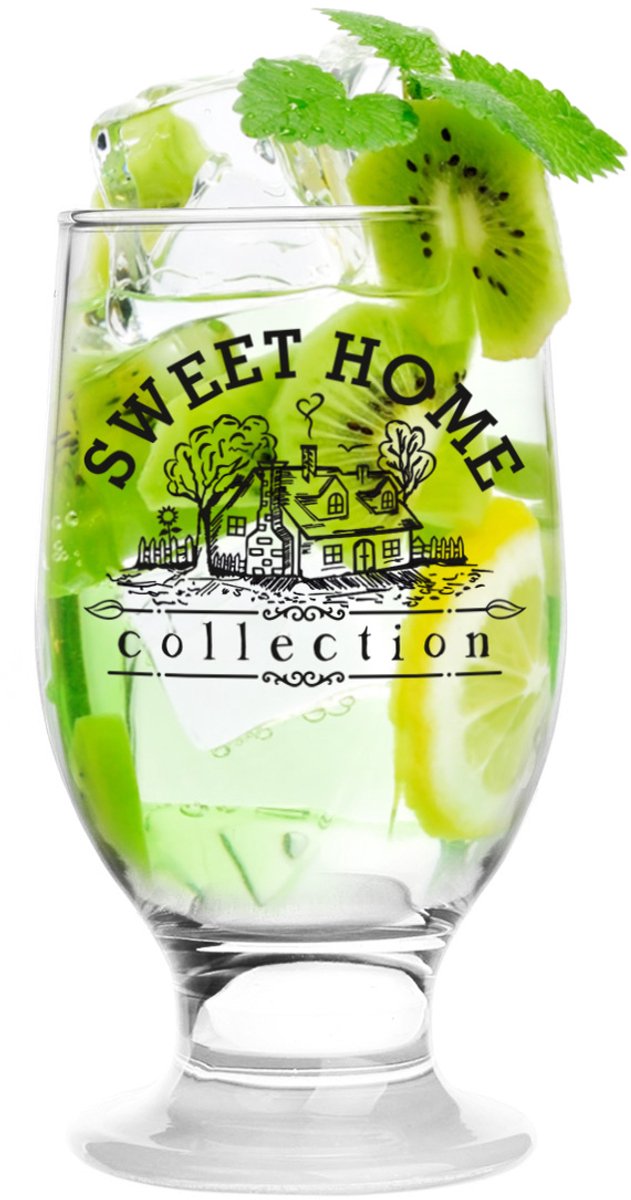 Sweet Home Glas op steel - 270ml - Voor sap en cocktails