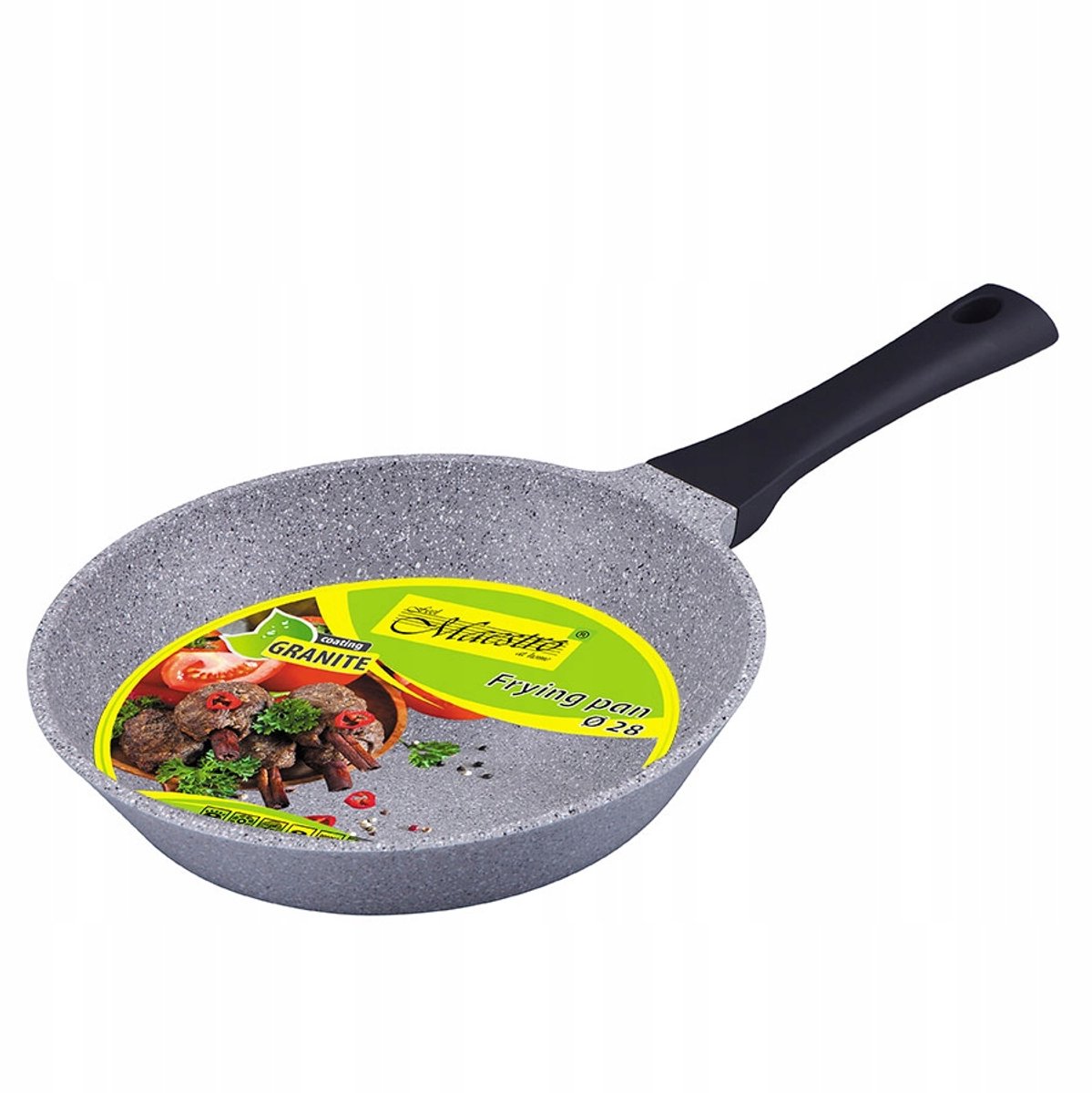 Granitowa Patelnia 22cm - Inductie, Gas, Steen - Vaatwasserbestendig