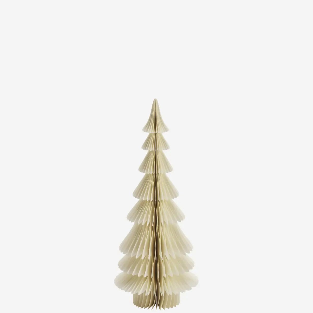 Madam Stoltz - Staande Papieren Kerstboom - roomwit - 67 cm