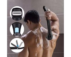 Scheerapparaat Rug Mannen - Trimmer - Rug Scheren - Backblade - Back Shaver - Rug Scheermes - Inclusief Reiningsborsteltje