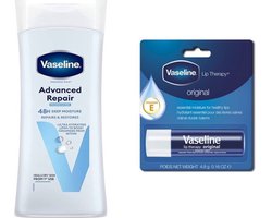 Vaseline Bodylotion Advanced Repair 400 ml & Stick Original 4.8 ml