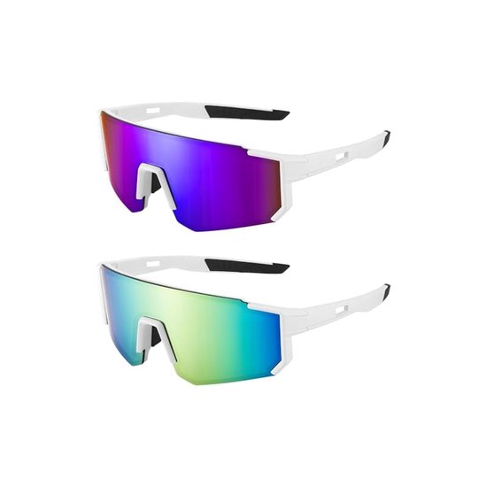 Lunettes de cyclisme 2 pièces, lunettes de sport de protection, lunettes de course polarisées pour hommes et femmes, cyclisme, pêche, randonnée et alpinisme