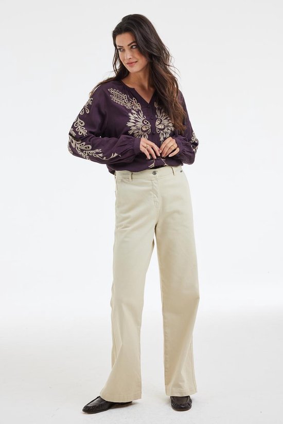 DIDI Dames Blouse Porto Chocolate brown maat 44