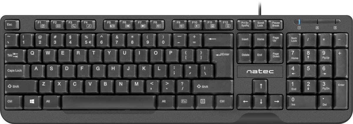 NATEC - NKL-0967 TROUT - Toetsenbord - US - Zwart