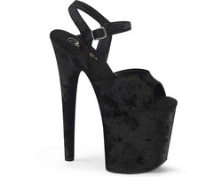 Pleaser - FLAMINGO809WR Sandaal met enkelband, Paaldans schoenen - US 7 - 37 Shoes - Zwart