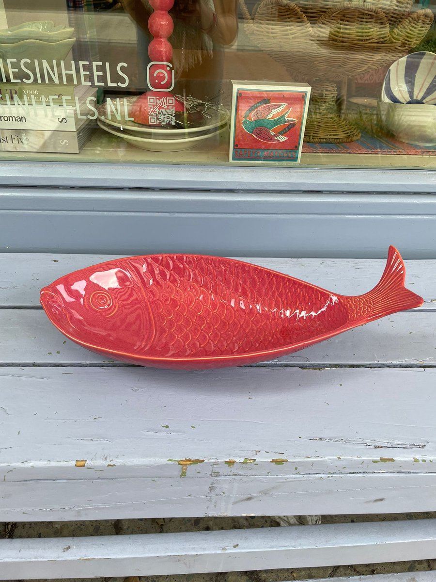 Gresnovo - Schaal Vis Rouge Cendré 40x19cm - Schalen