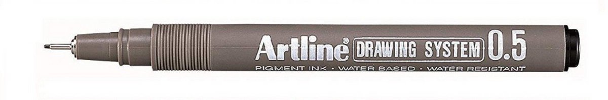 ARTLINE Drawing System Fineliner - 1 stuk- 0.5mm Lijndikte - ROOD