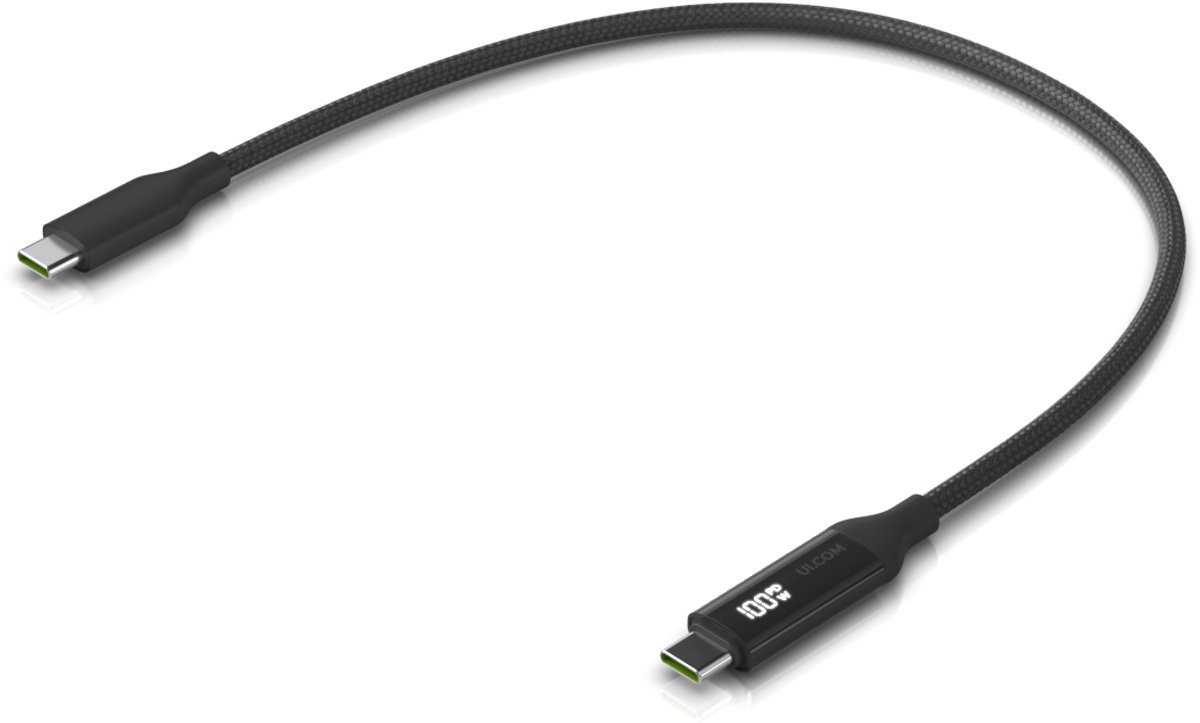 Ubiquiti UACC-Cable-USB-100W-0.3M-BK USB-kabel 0,3 m USB C Zwart, Grijs
