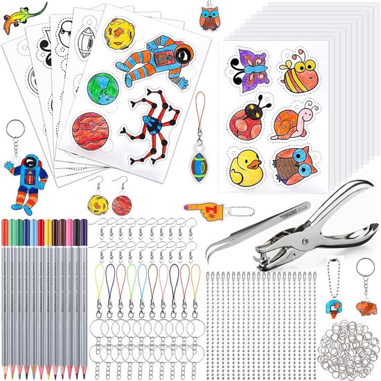 Kit De Loisirs Créatifs Licorne – 63 Pièces – Feuilles Rétractables – 24 Modèles – 12 Feutres Double Pointe – Bijoux Et Porte-clés – Dès 6 Ans