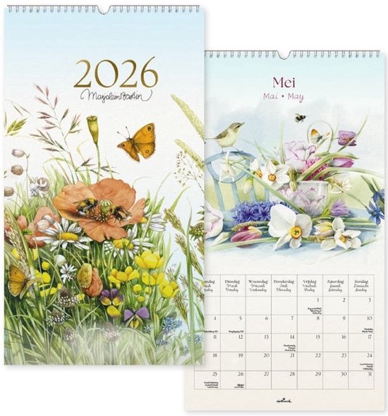 Hallmark Marjolein Bastin - Maand Kalender 2026 - Spiraalgebonden- XL (28 x 50 cm)