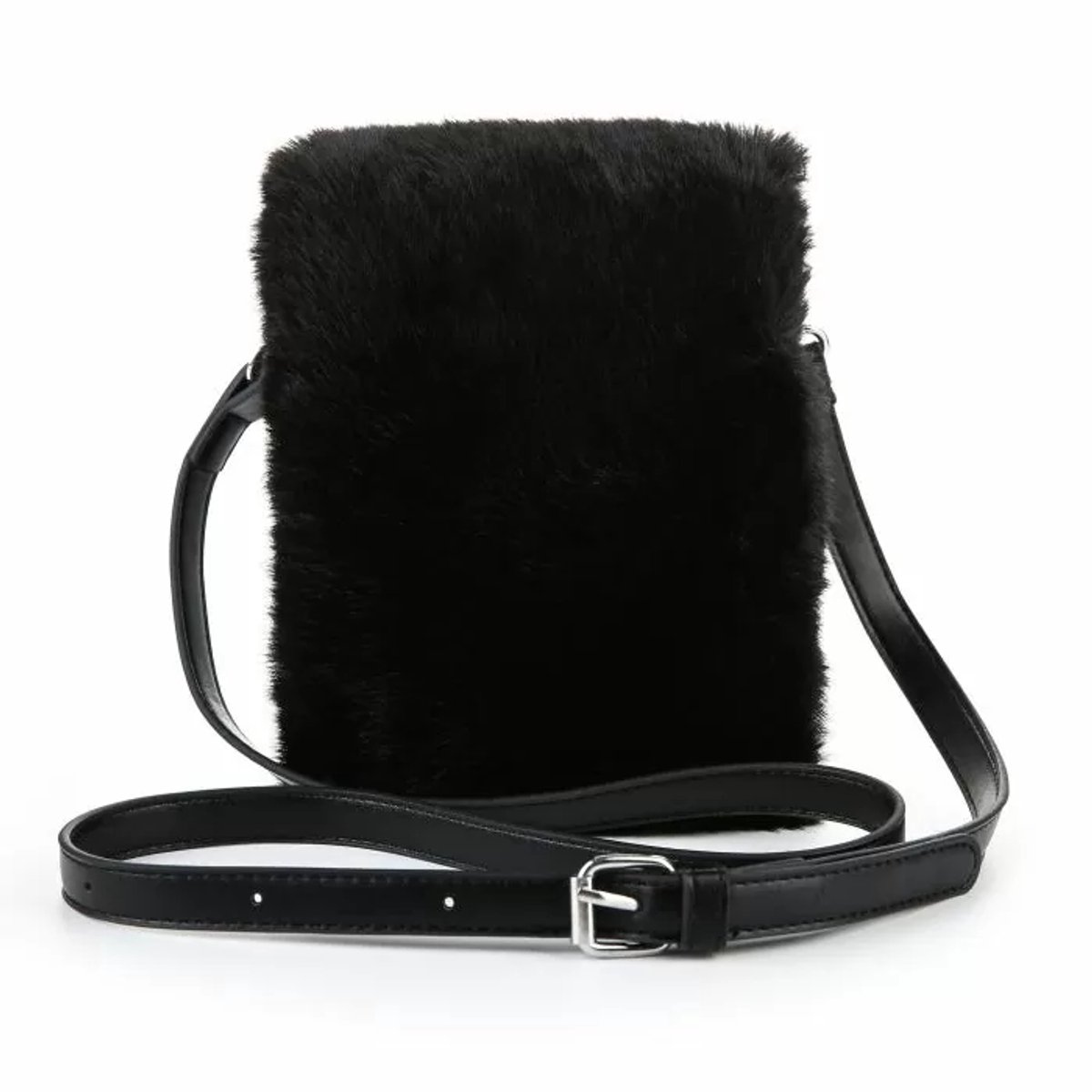 sunset fashion accessoires tassen faux fur tasje blauw 100 % polyester 15*20 cm