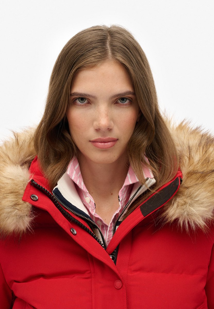 Superdry Everest Hooded Bomber Jas Dames Gewatteerde jassen Rood