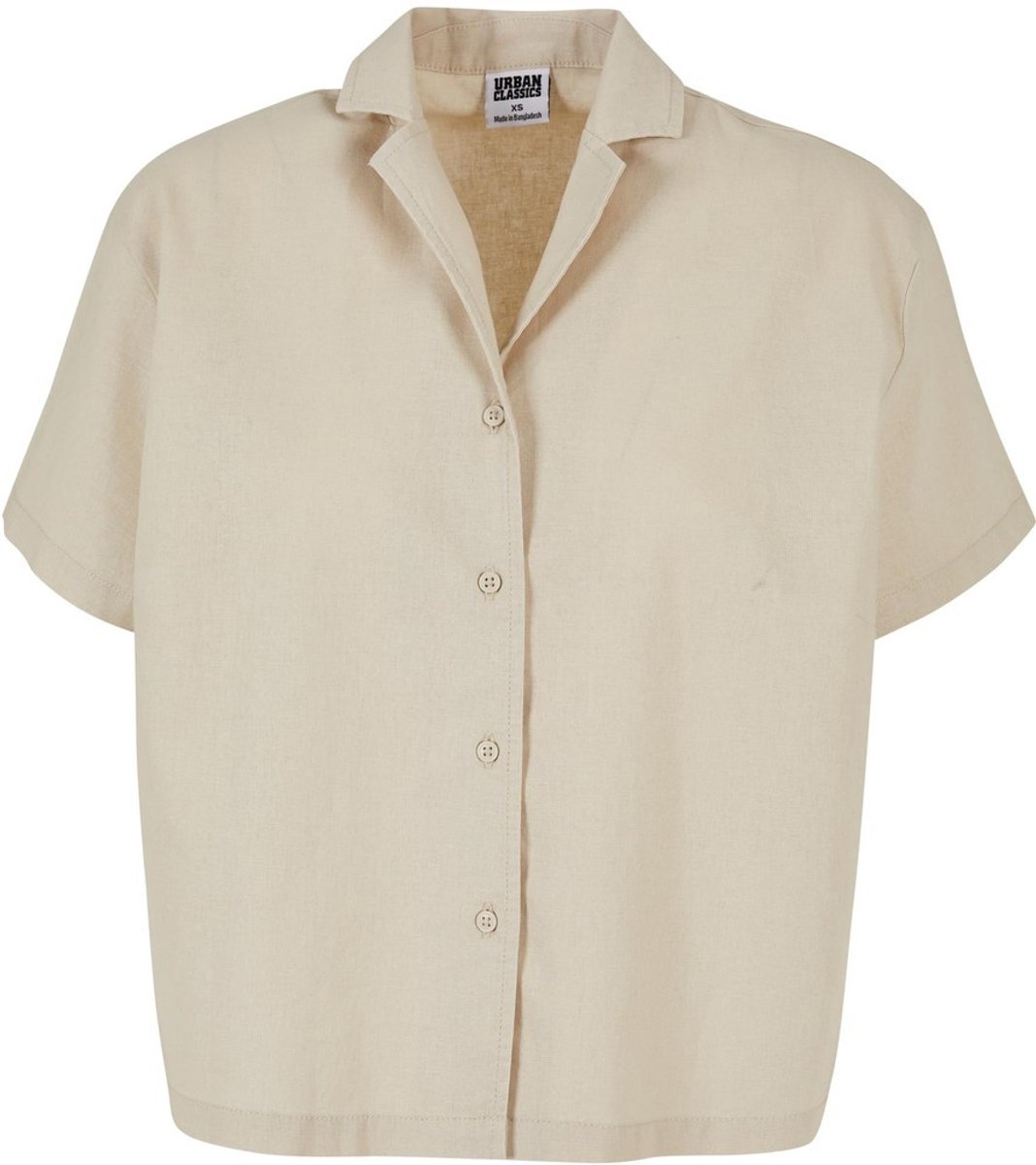 Urban Classics Linen Mixed Resort Blouse 4XL Creme