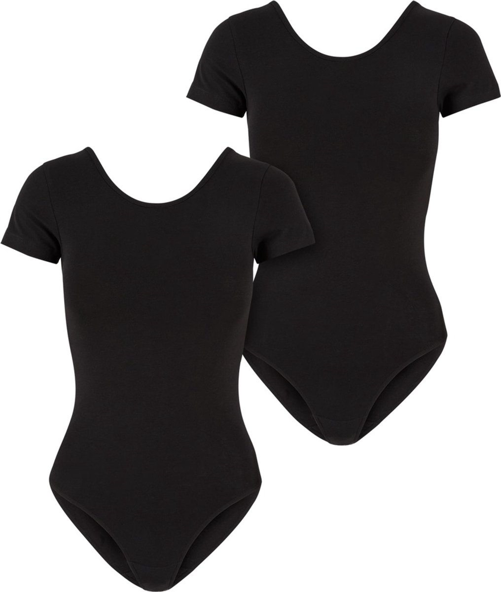 Urban Classics Organic Stretch Jersey 2Pack Bodysuit M Zwart