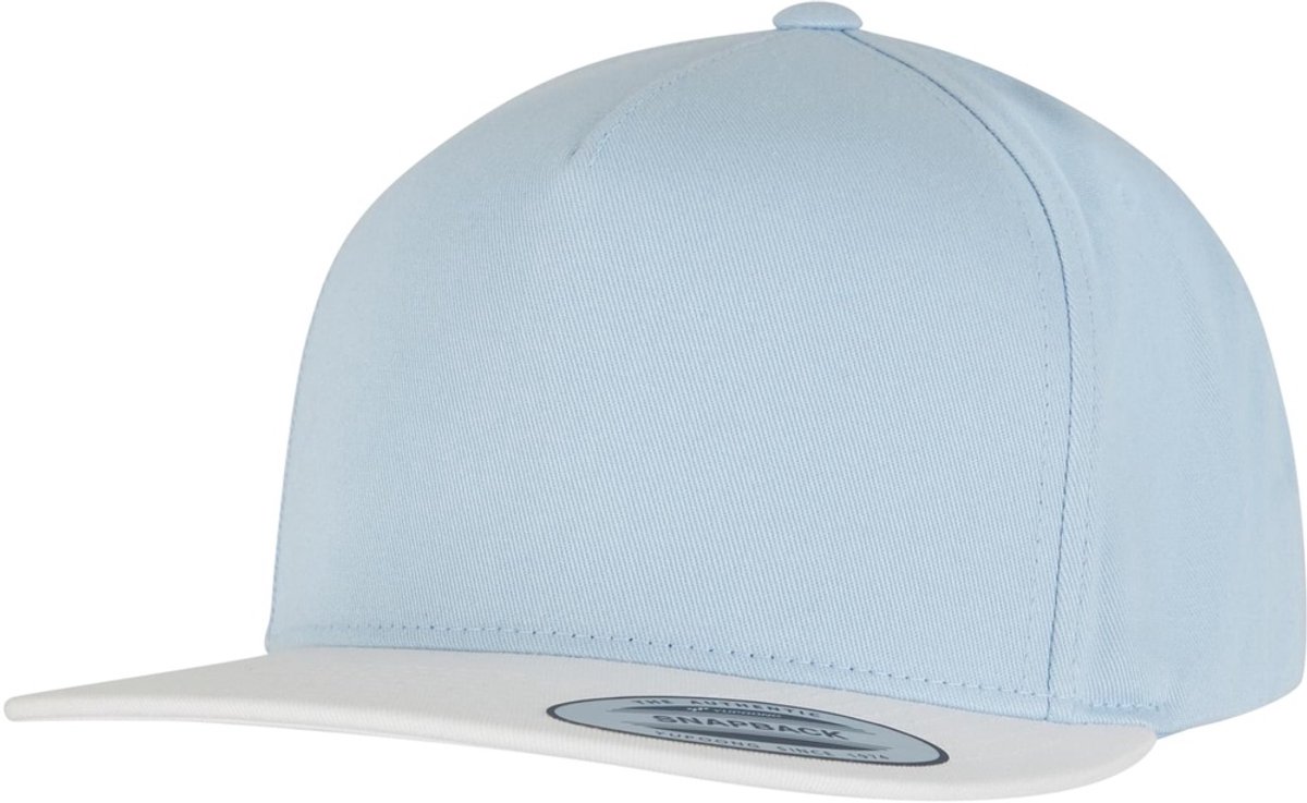 Flexfit - Classic 5 Panel Snapback Pet - Blauw/Wit