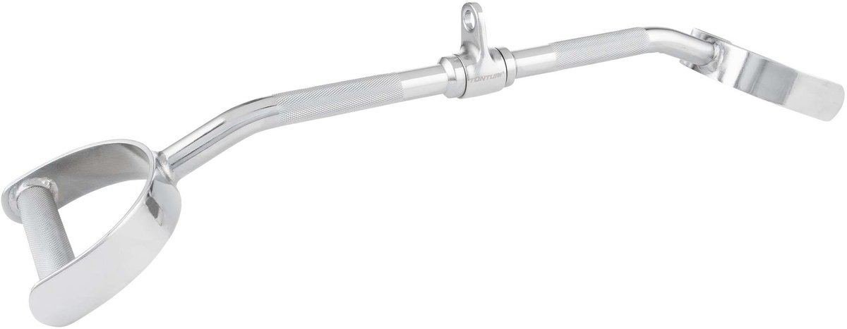 Tunturi Lat Pulldown Bar - Lat Pulley Station - Krachtstation - Home Gym - Multigrip - Roestvrij en Duurzame Stang - 70cm