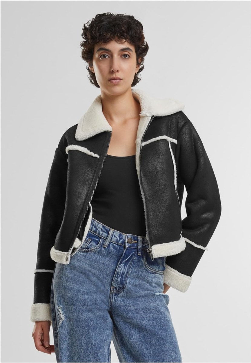 Urban Classics Shearling Jacket 4XL Zwart