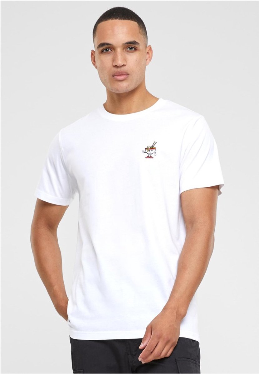 Mister Tee Peace Noodles EMB Heren Tshirt L Wit