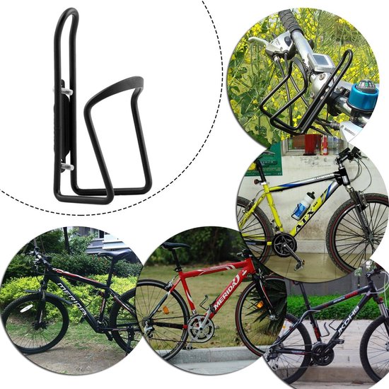 1x Bidonhouder aluminium - Mountainbike Racefiets bidonhouders - Bidonhouder -Bidonhouder fiets - Universele bekerhouder - Mountainbikes - Universele bekerhouder voor fietsen - Fiets - Hoogwaardige aluminium bidonhouder voor fietsen - Zwart — afbeelding 2