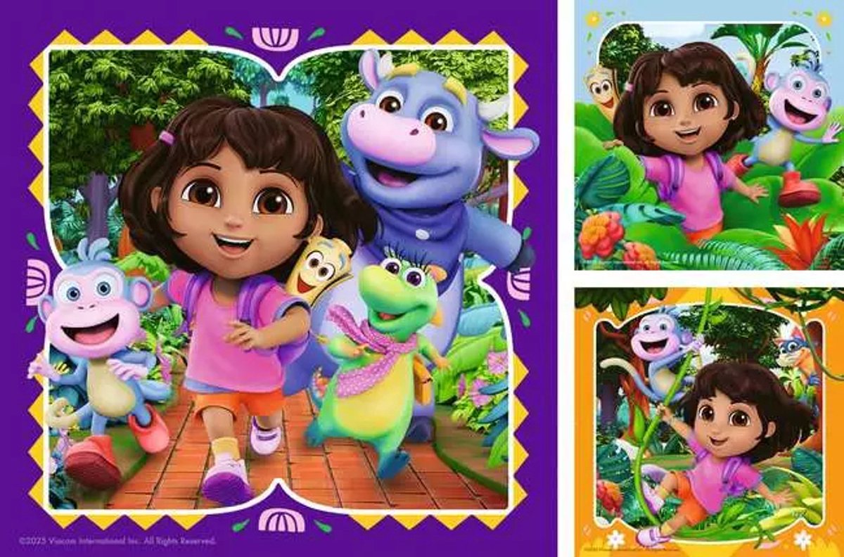 Kinderpuzzle 3x49 Teile - Dora the Explorer