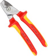 Knipex VDE Geïsoleerde Kabelschaar StepCut 160 mm – Lichtgewicht, Ergonomisch en Verchroomd voor Elektrisch Werk