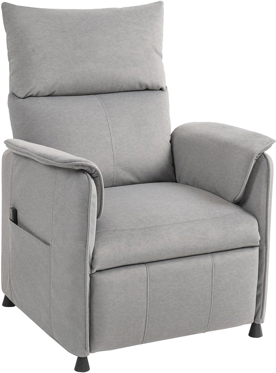 TRUUSK Elektrische Relaxstoel Grijs met Geheugenfunctie