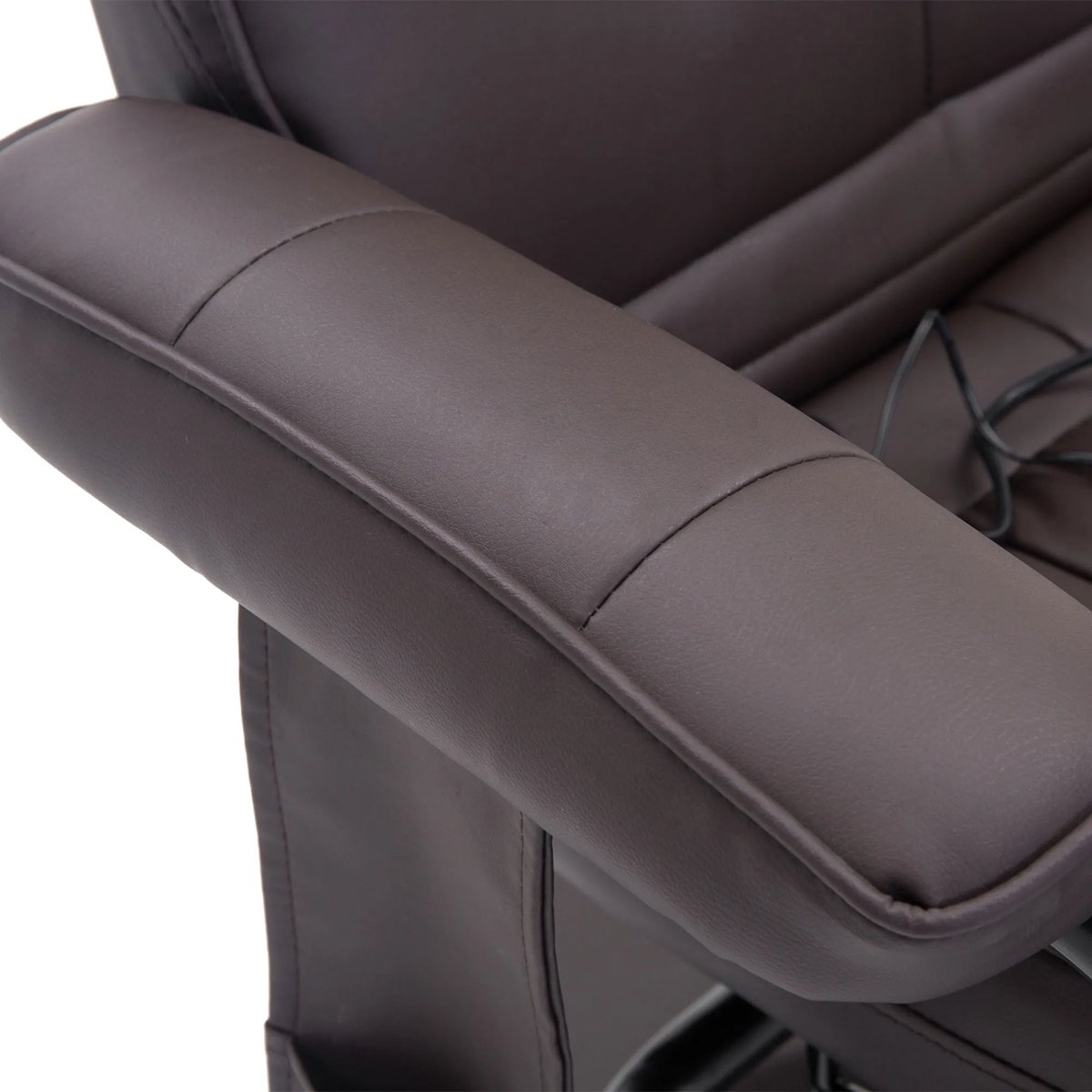 Afbeelding 3 van TRUUSK Massagestoel Draaibaar Bruin met Massagefunctie