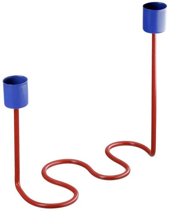 Chandelier rétro Rouge/ Blauw