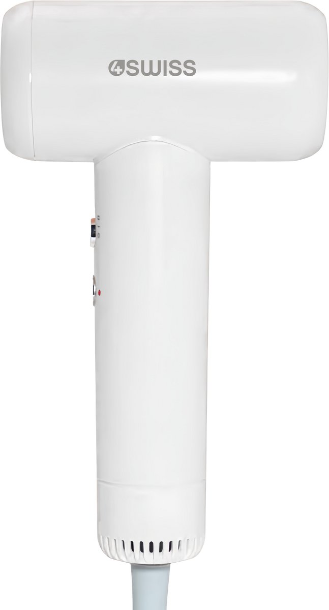 4Swiss F325 AirTravel+ Haardroger, 1200W, Snelheidsregeling, Temperatuurregeling, Met ionisatie, Koude luchtfunctie, Wit