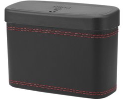 Prullenbak - Auto Vuilnisbak - Mini Vuilnisbak - Autoprullenbak - Prullenbak met deksel - Multifunctionele opbergdoos - Opbergbox - Voor achterbank en deur - Autostoelrugleuning - Deurgemonteerd - Zwart