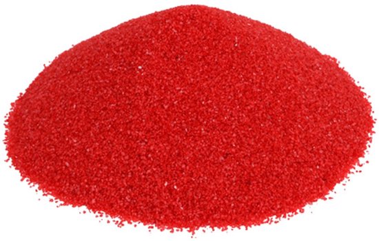 Foto: Decoratie zand rood decoratiezand gekleurd zand sierzand decoratie zand voor windlichten deco zand bloemstukken donker rood 1000 gram