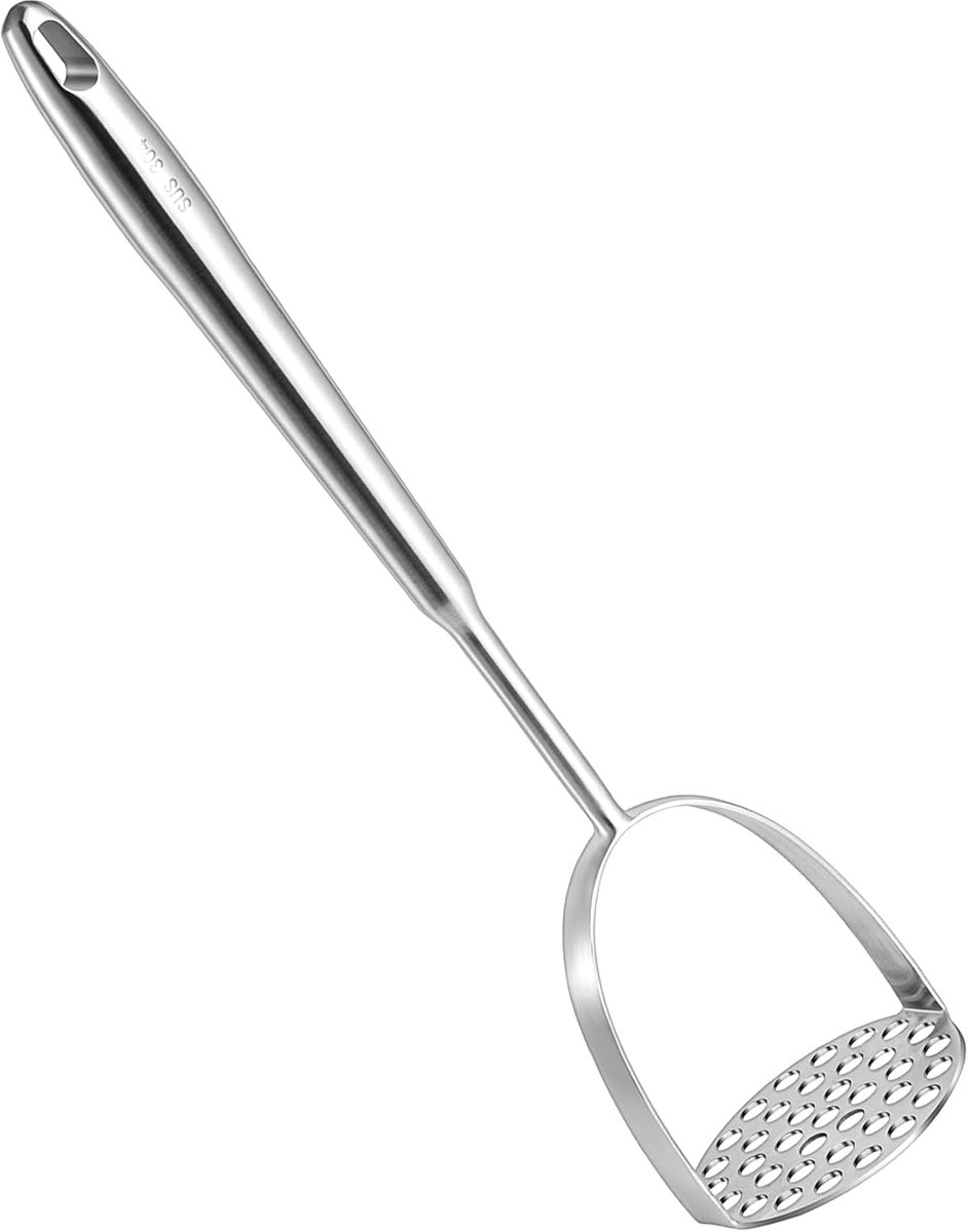 Aardappelstamper, professionele geïntegreerde aardappelstamper van roestvrij staal, stamper voor avocado, aardappelen, bonen, vlees en groenten, vaatwasmachinebestendig