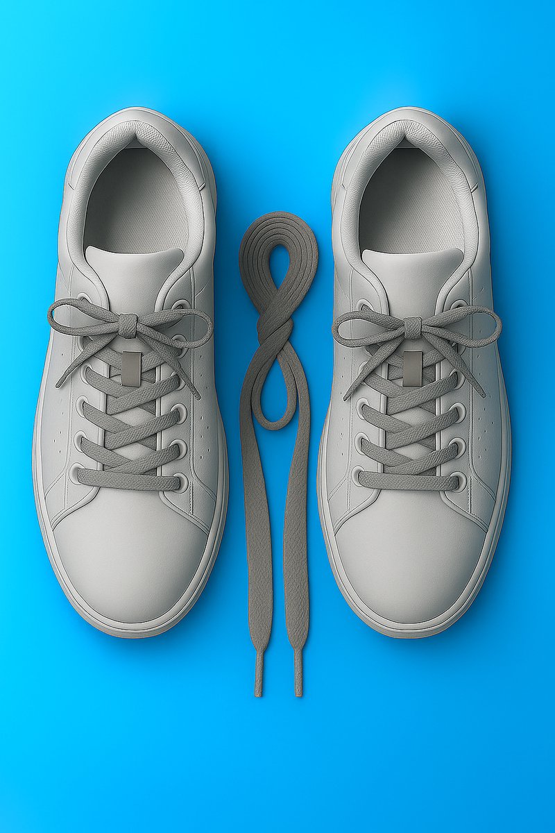 1 paar sneaker veters grijs 120 cm
