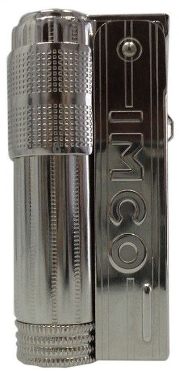 IMCO Super -Triplex Benzine aansteker zilverkleur met IMCO Logo