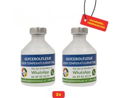 Glycerolflesje voor temperatuurmeting – Hygiënisch en nauwkeurig – Voor koeling & vriezer - 2x voordeelverpakking