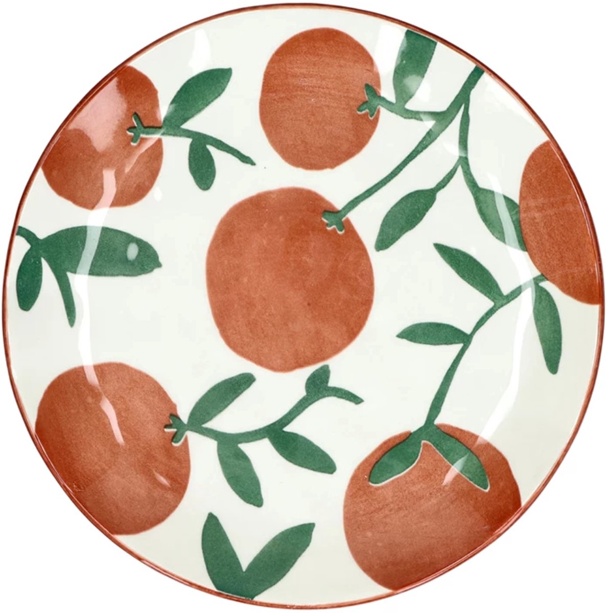 Pomax Mykonos plat bord D20.3cm deco roest