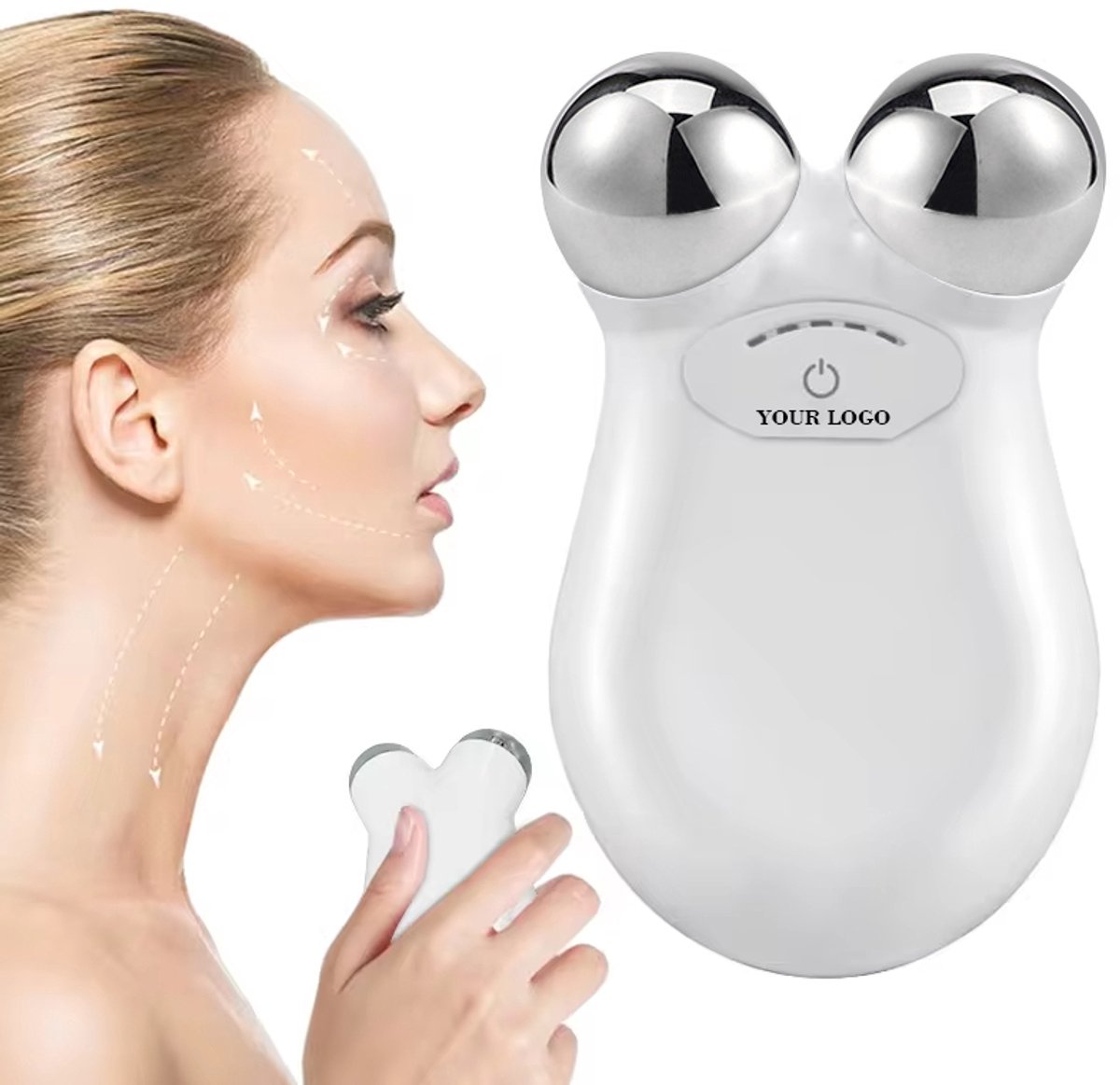 Elektrische Gezichts- & Halsmassager – Anti-Aging Beauty Tool – Oplaadbaar via USB – 5 Standen – Rimpelvermindering & Huidversteviging – huidversteviger - anti-aging - rimpel vermindering - halslift - huidverzorging vrouw - skincare tool