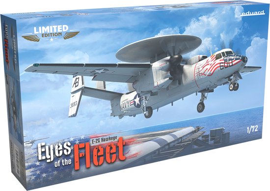 Eduard Modelbouwpakket Vliegtuigen - 2153 Grumman E-2C Hawkeye Eyes of the Fleet - Limited Edition - Propellervliegtuig Plastic - 1:72 - Modelbouw