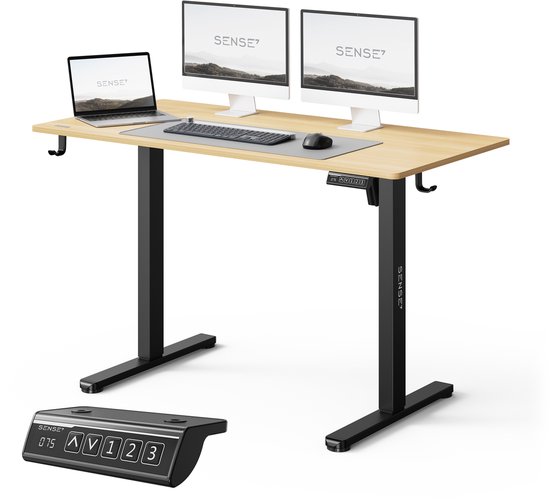 SENSE7 NOJO LIGHT Zit Sta Bureau - Elektrisch - 120x60 cm - Bol