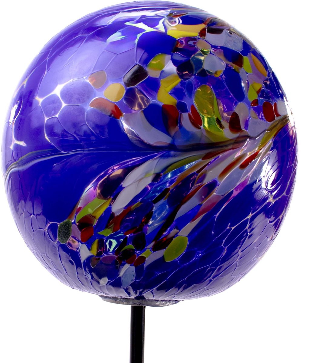 Loranto - Tuindecoratie Bol Blauw - Tuin decoratie - Glas Tuindeco