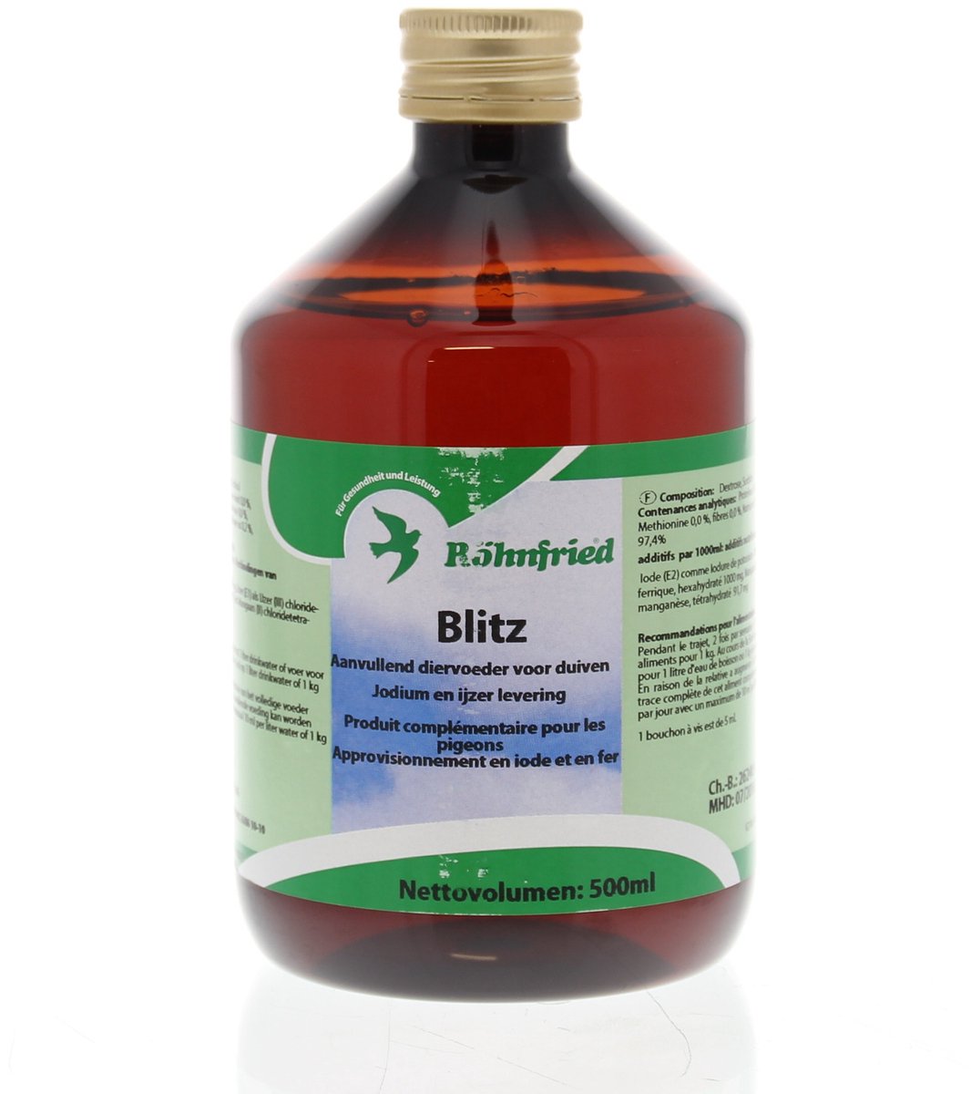 Rohnfried Blitz 500ml - voor postduiven