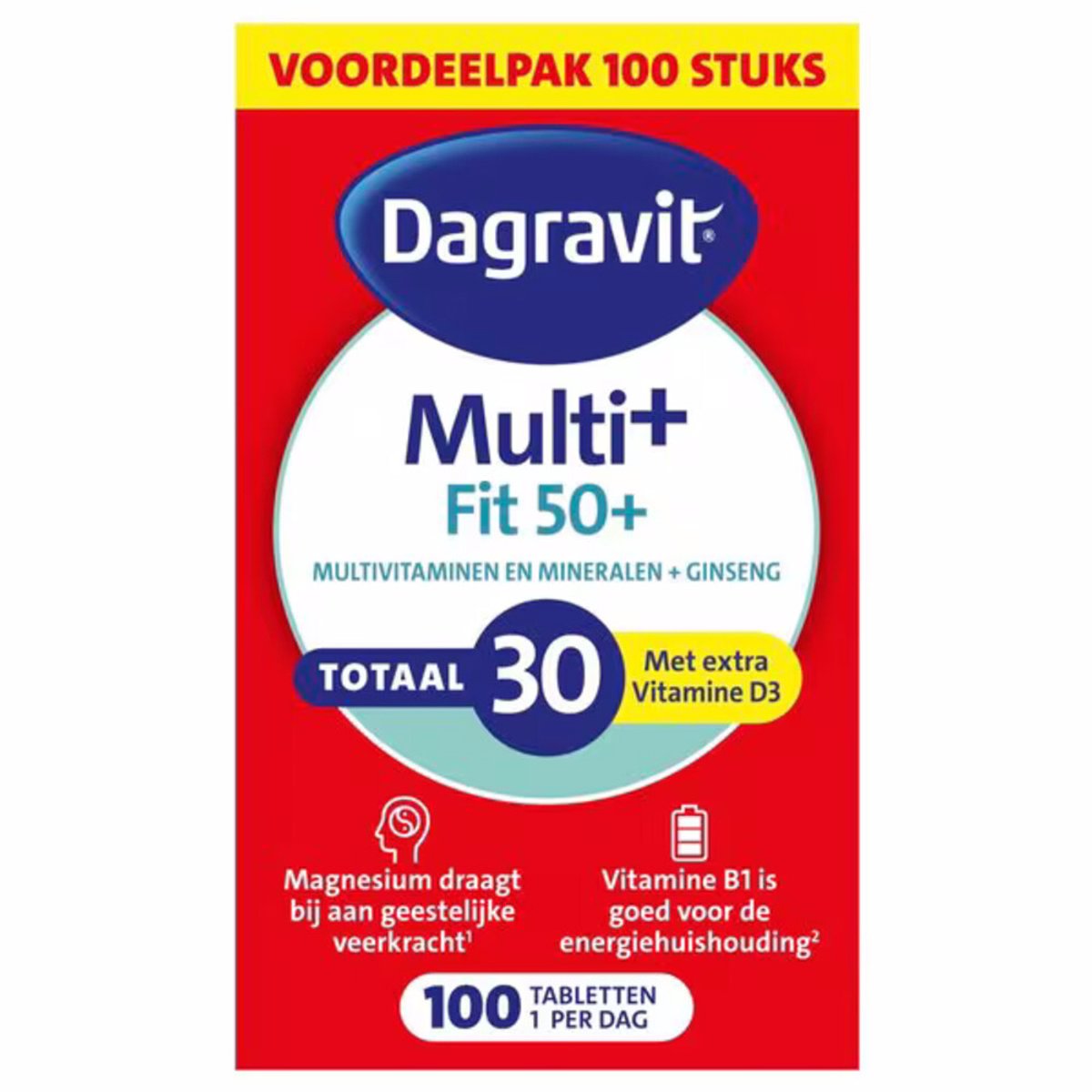 Dagravit Totaal 30 Vitaal 50+ - 4 x 100 tabletten - Voordeelverpakking