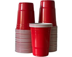 Beerpong bekers - Bierpong - American cups - red cups - 50 stuks - 550 ml
