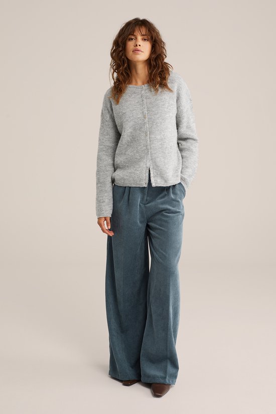 Pantalon large en velours côtelé pour femme WE Fashion