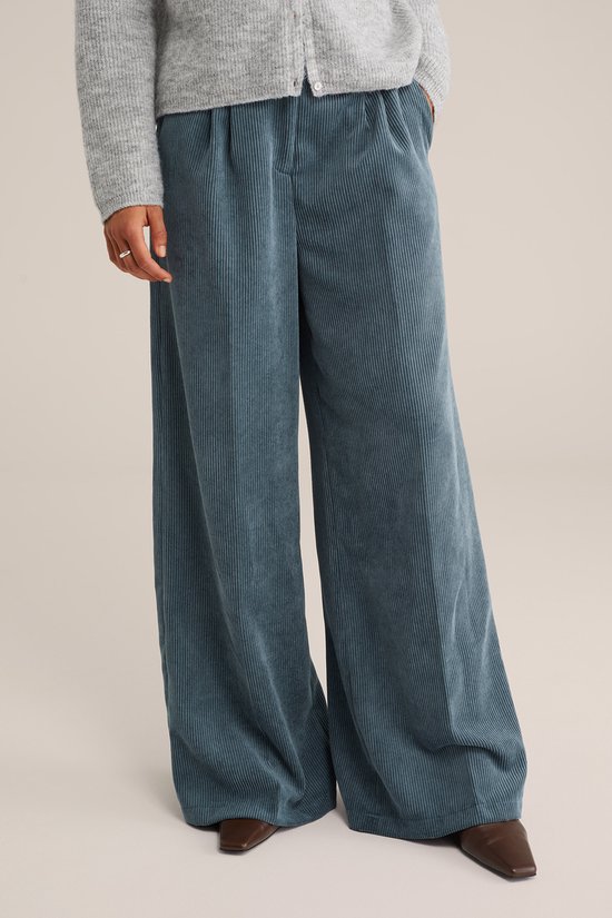Pantalon large en velours côtelé pour femme WE Fashion