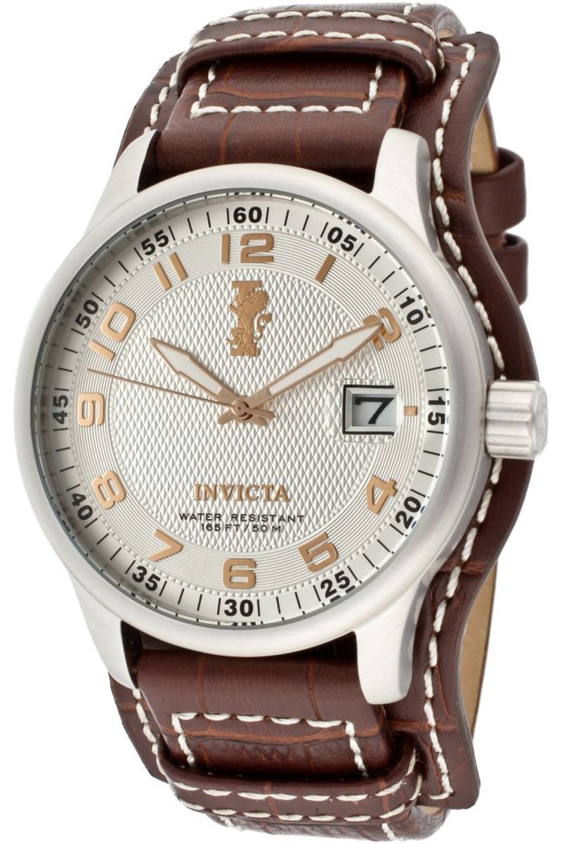 Invicta I-Force 12552 Heren Horloge - Waterdicht - Analoog - Quartz Uurwerk - Roestvrij Staal met zilveren Wijzerplaat - 44mm